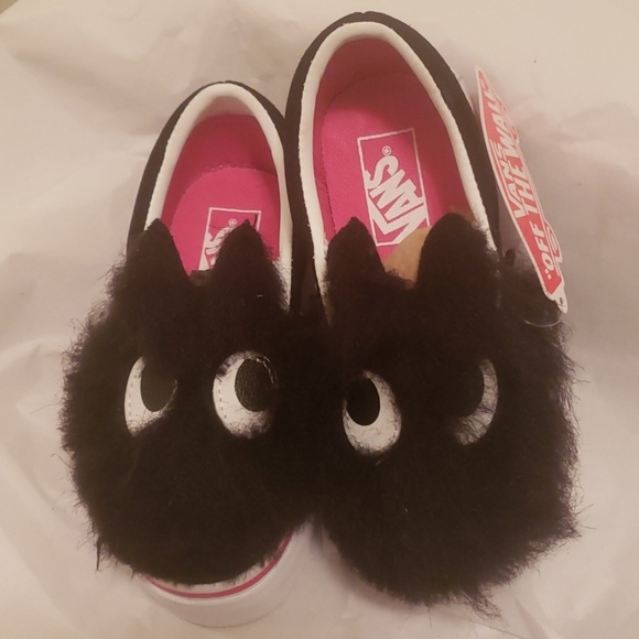 furry van slip ons